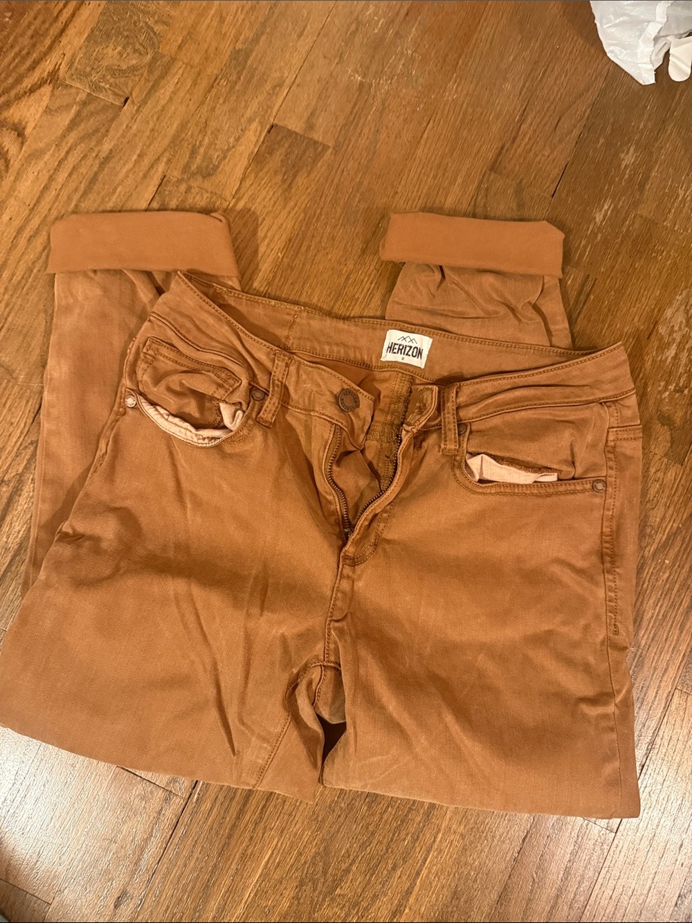 Horizon High-Rise Skinny Jeans in Rust Brown